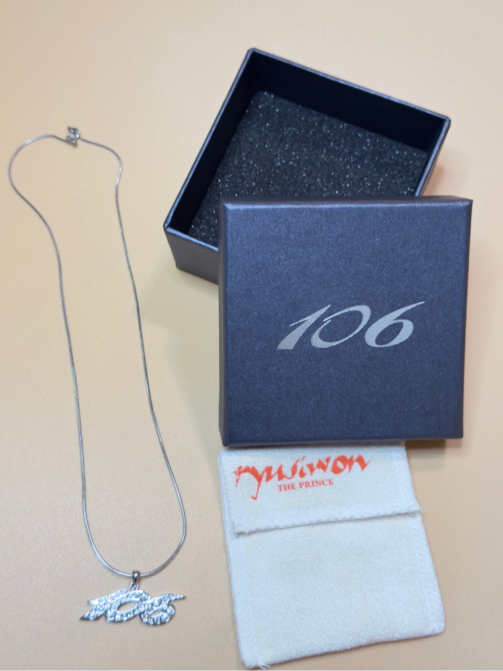 106 Silver 925 Men's Necklace with '106' Pendant by 106